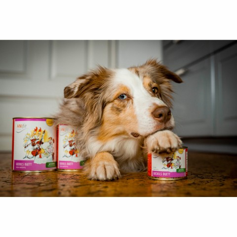 Hund Hundefutter Nassfutter Gockels Duett 400g 6 Stück -3- Anifit